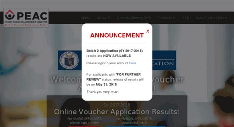 peac online voucher|Application PEAC Online Voucher Application Portal .